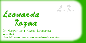 leonarda kozma business card